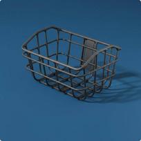 Mountain Bike Basket Lightweight Front Shock Absorbing Cycle Rack for Shopping,