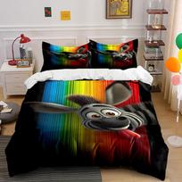 Smiling zebra, rainbow backdrop. Bedding sets Duvet cover sets Duvet covers Pillowcases(1*Duvet Cover 2*Pillowcases without duvet insert) 135x200cm