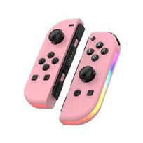 (Pink) Joy Wireless Game Controller Compatible Switch Led Joystick Gamepad Replacement
