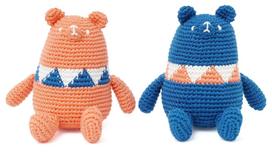 Raw Wool Knitting Kit Sitting Bear #6-12 mėlyna