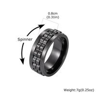 Nerūdijančio plieno besisukantis žiedas vyrams Anti-streso įrankis Besisukantis Fidget žiedas Nerimo mažinimas Madingi pirštų papuošalai Dydis 7-12 US size 12 gray