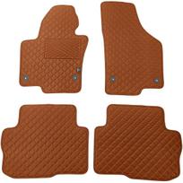 Eko odos kilimėliai QuiltyMats SKODA SUPERB 2008-2015m. (Ruda / rudos siūlės)