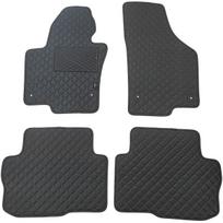 Eko odos kilimėliai QuiltyMats SKODA SUPERB 2008-2015m. (Juoda / juodos siūlės)