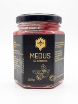 Medus su avietėmis 200 g.