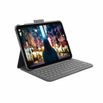 Logitech Slim Folio - Belaidė klaviatūra ir dėklas - Bluetooth LE - QWERTY - ispanų kalba - Oxford Gray - Apple 10,2 colių iPad Wi-Fi, 10,5 colių iPad Pro Wi-Fi, 10,9 colių iPad Wi-Fi, iPad Air Wi-Fi | 920-011426 | 5099206107458