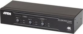 Aten | 2x2 True 4K HDMI Matrix Switch with Audio De-Embedder | VM0202HB VM0202HB-AT-G | 4710469340024