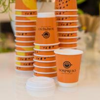 8oz SORPRESO Kavai dvisienis vienkartinis puodelis (25 vnt.)