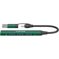 CANYON hub DS-02 4in1 USB-A/C Green