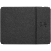 CANYON MP-W5, Mouse Mat with wireless charger, Input 5V/2A,9V2A Output 5W/7.5W/10W, 324*244*6mm, USB Type C cable length 1m, Bla