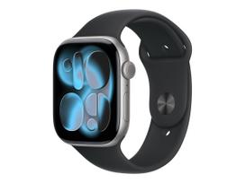 Apple Watch Series 11 GPS + Cellular 46mm Space Grey Aluminium Case with Black Sport Band - M/L | Apple