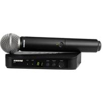 Shure BLX24E/SM58-H8E, belaidė vokalinė sistema, 010-04-754, 518-542 MHz, 100 m, 2 AA baterijos, 1 XLR išėjimas