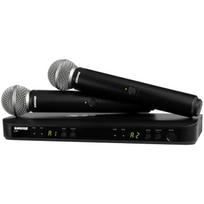 Shure BLX288E/SM58-H8E bevielė sistema MODELIS 010-04-761, 100m, 2xAA, 14h, 12 kanalų, UHF, 518-542MHz, 2xXLR, 2x6.35mm