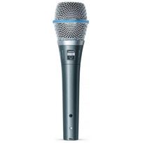 Shure BETA 87A juodas studijos mikrofonas, 50-20000Hz, 52V, 1.2mA, laidinis, superkardioidinis, žemo dažnio filtras