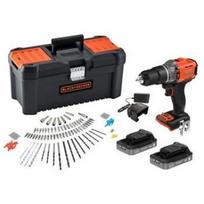 Black Decker Gręžtuvas BCD383D2TA, 18V, 2x2Ah, 400/1550 RPM, 45 N⋅m, LED apšvietimas, pistoletų tipo rankena