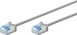 Goobay 74304 Ultra-Flexible CAT 6A Patch Cable, Slim, U/UTP, 0.15 m, Grey | Goobay