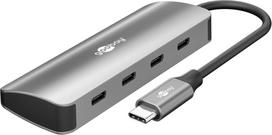 Goobay Slim 4-Port USB-Hub, USB-C auf USB-C, 10Gbit/s, Grey | 76565