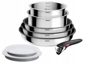 Tefal Ingenio Cook Eat puodų rinkinys, 8 dalių, nerūdijantis plienas, neprideganti danga