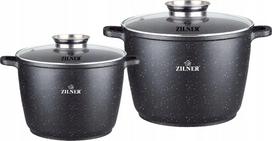Zilner marmurinių puodų rinkinys, 4 dalys, 10 l ir 6,2 l talpos, tinka indukcijai