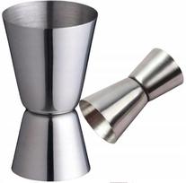 Dvipusis metalinis baro matavimo indelis kokteiliams ir alkoholiui 25/50 ml