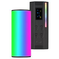 Andoer W100RGB mini LED vaizdo lemputė įkraunama RGB užpildymo lemputė 2500K-9000K pritemdomas 20 apšvietimas juoda