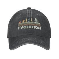 Personalized Cotton Funny Mountain Bike Evolution Baseball Cap Sports Women Unisex's Adjustable MTB Biker Cyclist Dad Hat Autumn Adult Baseball Cap