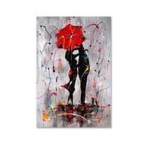 Abstraktus įsimylėjėlis Raudonas skėtis Aliejinė tapyba Drobės plakatai ir spaudiniai Sienų menas Paveikslai svetainei Namų dekoravimas 21x30cm No Framed