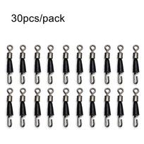 30Pcs Fishing Tackle Connector Feeder Fishing Accessories Swivel Snaps For Carp Carp Fishing Quick Change Feeder Swivels Method S
