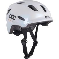Children’s Bike Helmet w/ LED Light ISL Lumitto - Perlų balta