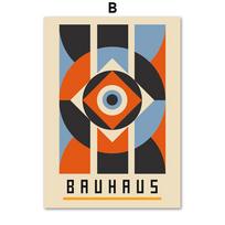 Bauhaus Color Block Geometric Figure Abstract Wall Art Posters & Prints Canvas Painting Hotel Bar Pictures For Living Room Decor 21X30cm No Framed