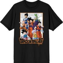 Dragon Ball Super Group Art Men's Black T-Shirt S juoda