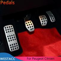 Car Pedals for Peugeot 207 301 307 208 2008 308 408 Cc for CITROEN C3 C4 DS 3 4 6 DS3 DS4 DS6 Gas Brake Rest Pedal AT with rest