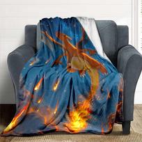 1pc Charizard Blanket Lightweight Flannel Blanket Throw Blanket For Sofa, Bed, Travel, Camping, Livingroom, Office, Couch 80x120cm
