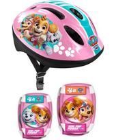 Vaikiškas šalmo ir apsaugų rinkinys Paw Patrol, rožinis