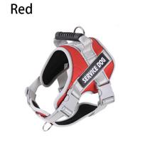 Dog Vest Adjustable Dog Harness Reflective Leash Set Reflective Vest Harness Adjustable Harness Dog Training raudona