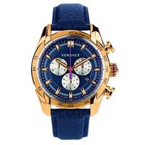 Versace VDB030014 V-Ray aukso spalvos vyriškas laikrodis 44mm mėlyna