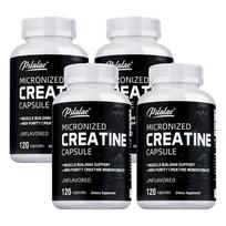 Pslalae Micronized Creatine Monohydrate Capsules, High Purity, Fitness, Sports, Dietary Supplement 120*4