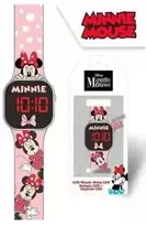 Minnie Mouse Minnie Laikrodis LED su kalendarzem MN4369 rožinis