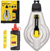 „Stanley“ aliuminio žymėjimo virvės rinkinys 6:1, 30 m, su raudonu kreidu ir gulsčiuku STHT47612-0