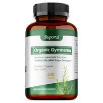 Organic Gymnema Sylvestre Capsules: Supports body balance, promotes gut health, enhances nutrient absorption; suitable for adults. 120*1