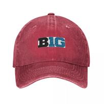 BIG TEN conference cheetah pattern blue and black Baseball Cap Custom Cap Thermal Visor Unisexs Caps Womens