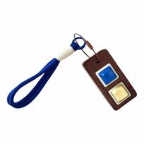 Push Button Wooden Fidget Keychain Press Mechanical Keycaps Stress Relief Pendant  Gifts Yellow Blue