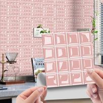 10Pcs 10x10CM Mosaic Tiles Wall Sticker 3D Brick Tile Stickers Mosaic Crystal Tile Stickers  Home 113