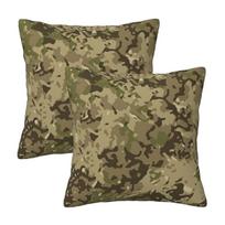 Multicam Military Trout Camo 2 Pcs Square Pillowcase Pillow Cover Cushion Decor Comfort Throw Pillow For Home Car Peach skin 18*18(CM)-2Pcs