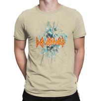 Def Leppard Classic Black Album T-Shirt Summer T Shirts Men 100% Cotton Round Neck Oversize Top Tees Short Sleeves Tops S smėlis