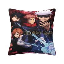 Gojo Satoro Jujutsu Kaisen Printing Pillowcase Cushion Cover Throw Pillow Cover Y2K Bed Decoration Zipper Multiple Sizes Peach skin 18*18(CM)-1Pcs