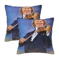 Andre Rieu Best Of Andre Rieu 2 Pcs Square Pillowcase Pillow Cover Cushion Zip Decorative Comfort Throw Pillow For Home Peach skin 18*18(CM)-2Pcs