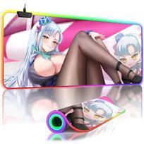 RGB ACG Large Mouse Pad Last Origin Anime Waifu Oversized Leopard LED Luminous MousePad Table Non-slip Gaming Mat Desk Play Mat RGB 300x600x3mm