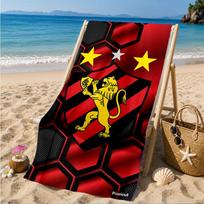 Sport Club Football Crest Printed Microfiber Beach Towel, Soft And Absorbent, Quick-Dry, Ideal for Summer Travel, Beach Essential, Swimming Pool 70cmx140cm(27x55inch)