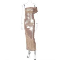 Sexy Women's Spring Slim-fit Long Shoulder Girl Style Style Tall and Versatile Dress S sidabras