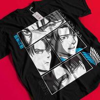 Attack On Titan Shirt Levi T-Shirt Eren Tshirt Mikasa AOT Erwin Hange Armin Tee BB1360 L